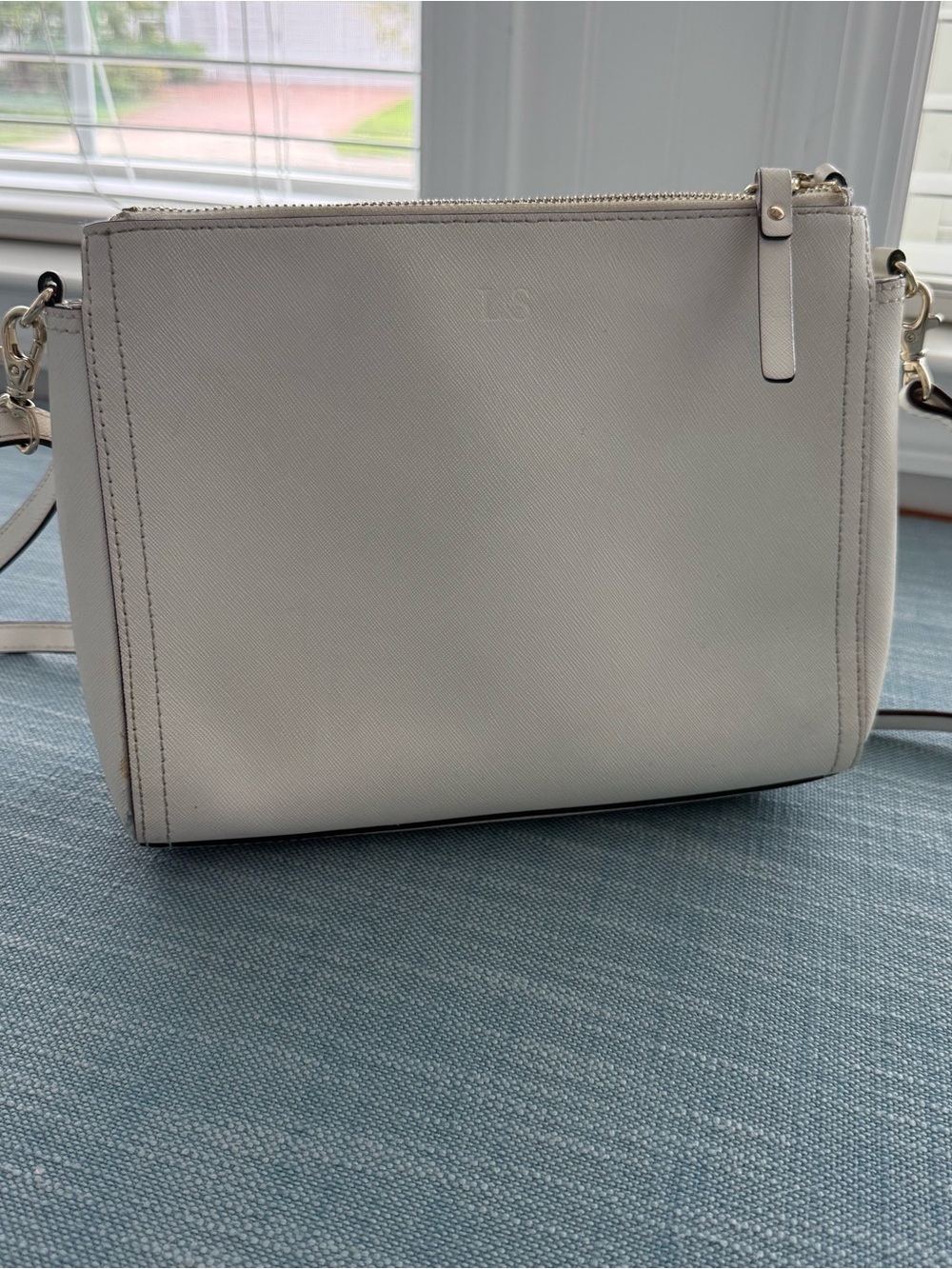 Lo & Sons The Pearl Saffiano Leather Crossbody Bag White